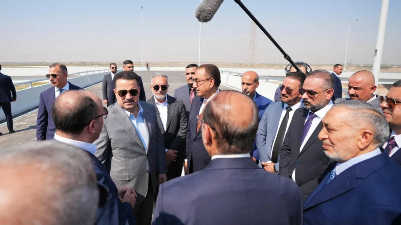 السوداني يفتتح مشروع مدخل بغداد – موصل