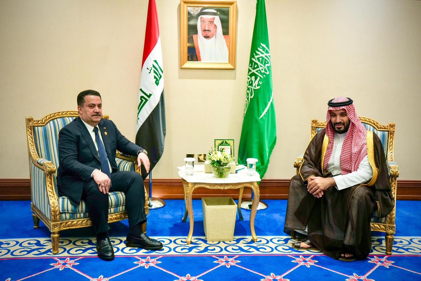 السوداني يلتقي ولي العهد السعودي في الدوحة ويؤكدان مواصلة التنسيق لمواجهة التحديات الإقليمية