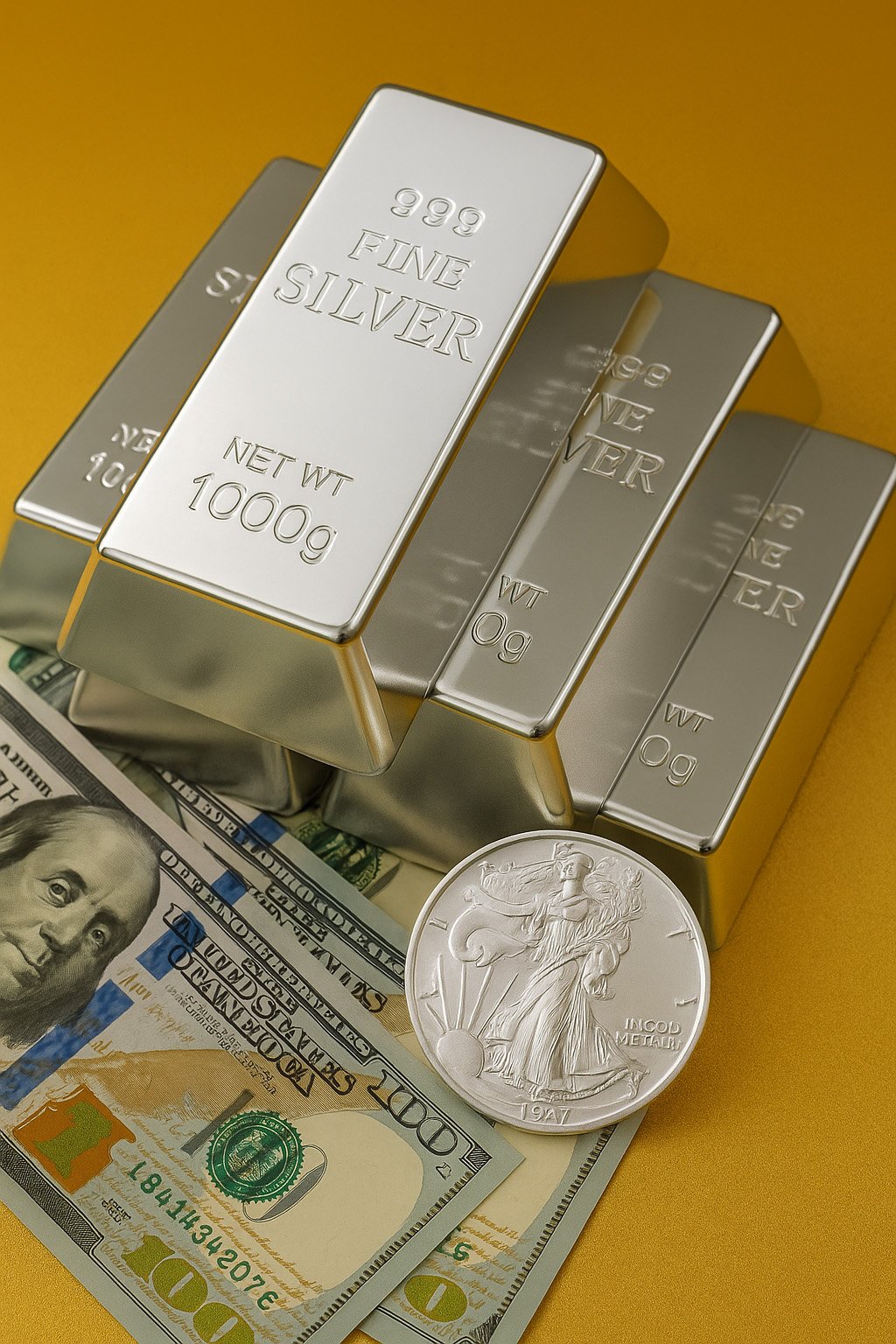 الفضة ترتفع 124% خلال عامين والدولار يفقد أكثر من 55% من قيمته أمامها
