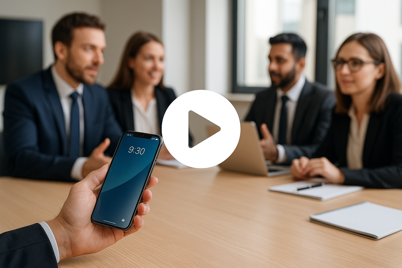 الهواتف الذكية واجتماعات الموظفين في الشركات